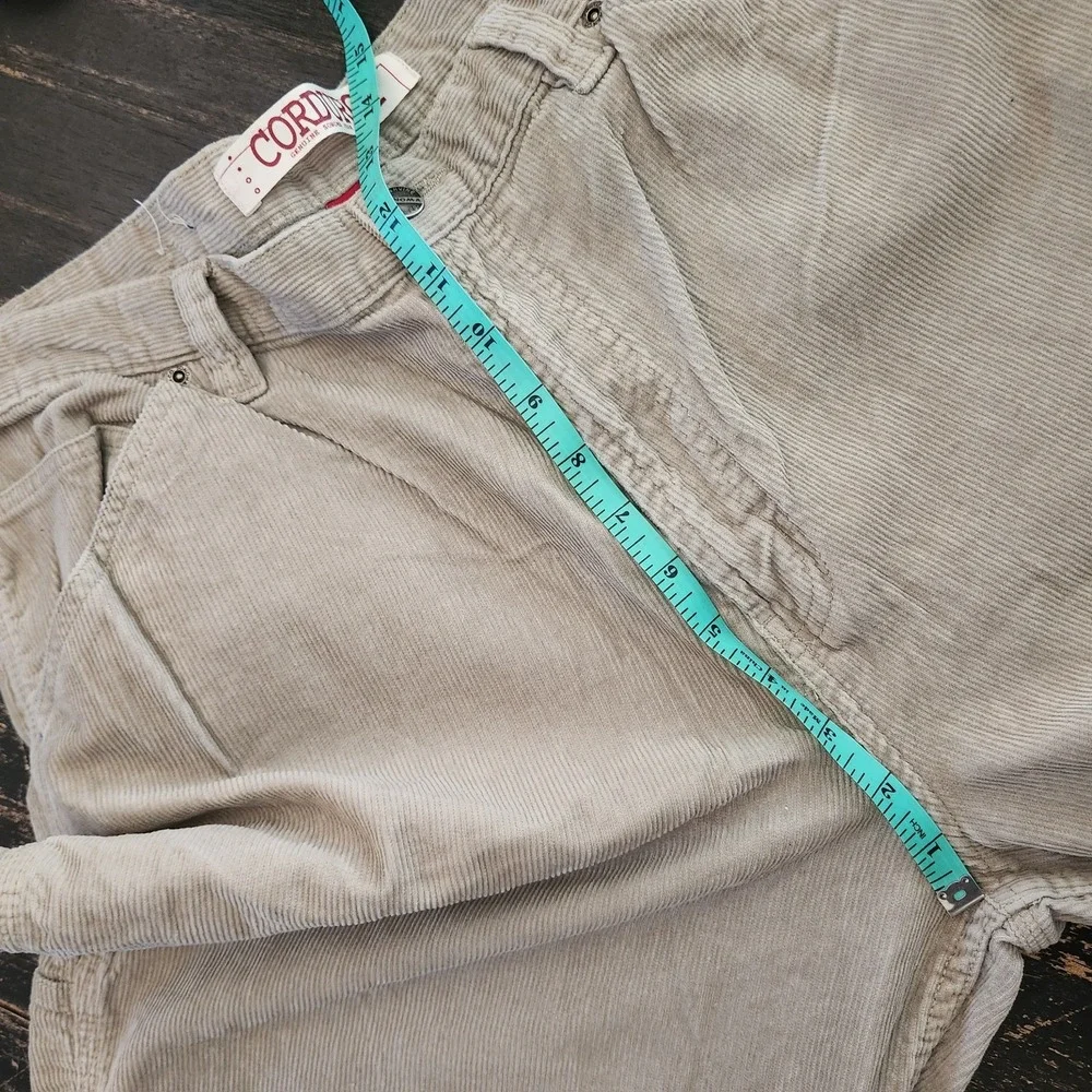 Vintage Y2K Corduroy Cargo Pants Men 36x32  Baggy Loose Relaxed Skate Surf Beige